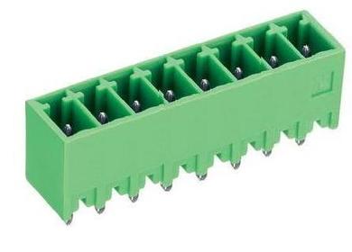 Terminal block; STL1550/8-GV; 8 ways; R=3,50mm; 9,2mm; 8A; 300V; through hole; straight; closed; green; PTR Messtechnik; RoHS