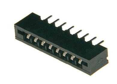 Socket; NON-ZIF 8p 2,54mm; 8 ways; through hole; straight; pressed flat cable; RoHS