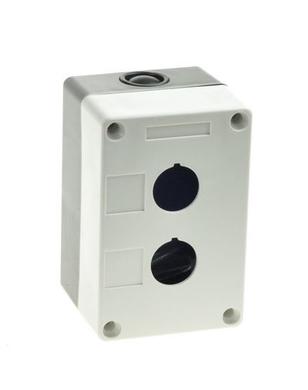 Control box; BX2; white-black; plastic; double; 116x72x65mm; 22mm panel mount; Onpow; RoHS