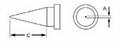 Soldering tip; LTS; conical; 20mm; WSP80 (WSD81, WS81); fi 0,4mm; Weller