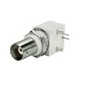 Socket; BNC; GDBNC; through hole; angled 90°; impedance 50 Ohm; silver; white; RoHS