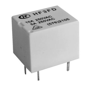 Relay; electromagnetic miniature; HF3FD-012-ZTF (JQC); 12V; DC; SPDT; 10A; 250V AC; 10A; 28V DC; PCB trough hole; Hongfa; RoHS