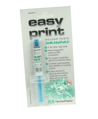 Pasta; do lutowania; Easy print Sn96,5/Ag3/Cu0,5/1,4ml; 6g; pasta; strzykawka; AG Termopasty