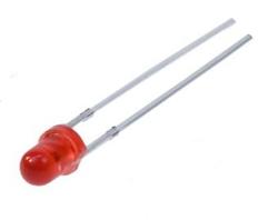 Dioda LED; Q300HCR1G; 3mm; czerwony; Światłość: 65mcd; 35°; dyfuzyjna; czerwona; 1,8V; 20mA; 645nm; przewlekany (THT); Yetda