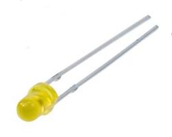 Dioda LED; L-934YD; 3mm; żółty; Światłość: 5÷15mcd; 60°; dyfuzyjna; żółta; 2,1V; 30mA; 590nm; przewlekany (THT); Kingbright; RoHS