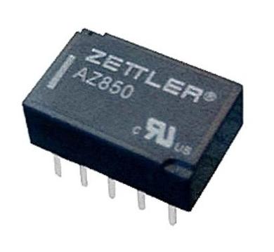 Przekaźnik; elektromagnetyczny miniaturowy; AZ850-12; 12V; DC; 2 styki przełączne; 0,5A; 125V AC; 1A; 30V DC; do druku (PCB); Zettler; RoHS