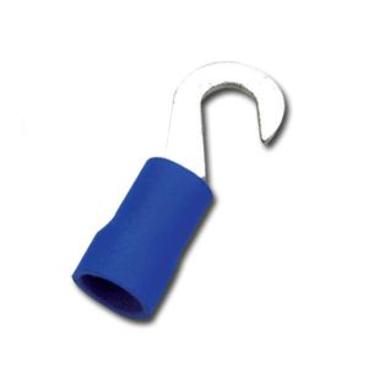 Cord end terminal; M6; hook; insulated; HV2-6; blue; straight; for cable; 1,5÷2,5mm2; tinned; crimped