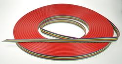 Wire; flat; TLWY; 12x0,35mm2; 0,35mm2; multicolor; PVC; -30...+70°C; 150V; 50m reel; Technokabel; RoHS