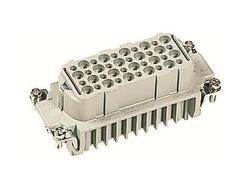 Socket; Han D; 09210403101; 40 ways; 16B; polycarbonate; straight; crimped; 10A; 250V; grey; IP65; Harting; RoHS