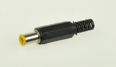 Plug; DC power; with center pin; WDC10-60; 1,0mm; 6,0mm; straight; for cable; solder; plastic; RoHS