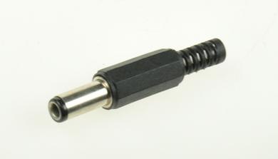 Plug; DC power; WDC31-63; 3,1mm; 6,3mm; 14,0mm; straight; for cable; solder; plastic; RoHS