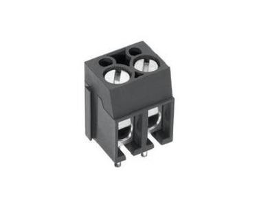 Terminal block; AK100/2DS-5-V; AK100; 2 ways; R=5,00mm; 12,5mm; 20A; 300V; through hole; straight; round hole; slot screw; screw; horizontal; 0,2÷2,5mm2; grey; PTR Messtechnik; RoHS