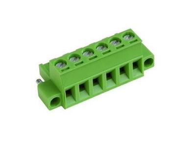 Terminal block; AK950F/06-5; 6 ways; R=5,00mm; 17,4mm; 15A; 300V; for cable; angled 90°; bolted; slot screw; screw; vertical; 2,5mm2; green; PTR Messtechnik; RoHS