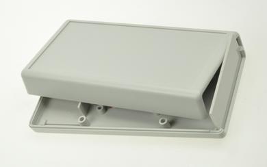 Enclosure; for instruments; handheld; G537G(BC)-1$; ABS; 140mm; 66,5mm; 28mm; light gray; with battery compartment; RoHS; Gainta; 1 front panel $=22,9mm