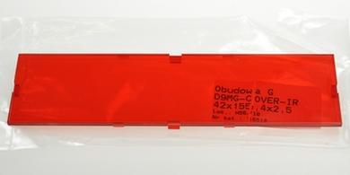 IR panel; D9MG-COVER-IR; polycarbonate; red; 42x155,4mm; Gainta; RoHS