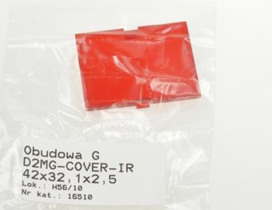 IR panel; D2MG-COVER-IR; polycarbonate; red; 14x42mm; Gainta; RoHS