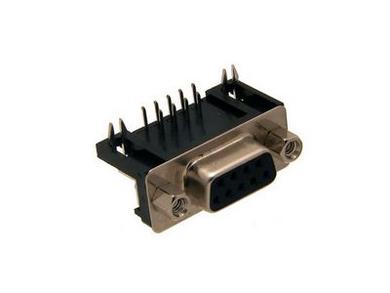 Socket; D-Sub; Canon 9p; 9 ways; through hole; angled 90°; 9,4mm standard; black; plastic; screwed; Connfly; RoHS