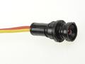 Indicator; KLP5R/24V; 10mm; LED 12-24V backlight; red; with cable; black; IP20; LED 5mm; 27mm; Elprod; RoHS