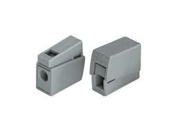 Connector; instalation; 224-101; 1 way; 20,5mm; 24A; 400V; for cable; straight; spring; 0,5÷2,5mm2; grey; Wago; RoHS