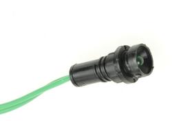 Kontrolka; KLP5G/230V; 10mm; podświetlenie LED 230V; zielony; z przewodem; czarny; IP20; LED 5mm; 27mm; Elprod; RoHS