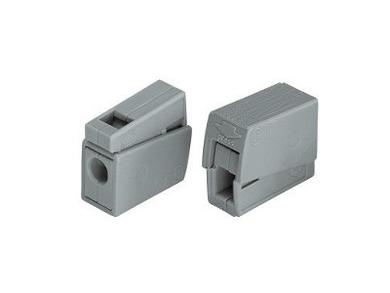 Connector; instalation; 224-101; 1 way; 20,5mm; 24A; 400V; for cable; straight; spring; 0,5÷2,5mm2; grey; Wago; RoHS