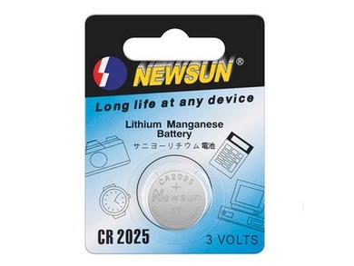 Bateria; litowa; CR2025; 3V; 150mAh; blister; fi 20x2,5mm; NEWSUN; 2025
