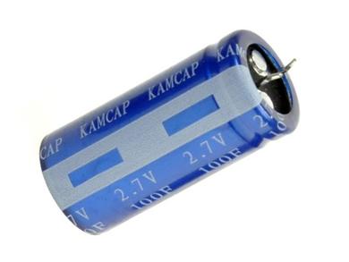 Kondensator; elektrolityczny; SNAP-IN; podtrzymania napięcia; 100F; 2,7V; HP-2R7-J107UYLR; 20%; fi 22x46mm; 10mm; przewlekany (THT); -40...+70°C; 15mOhm; 1000h; Kamcap; RoHS