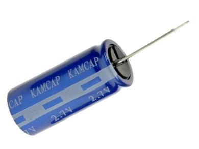 Kondensator; podtrzymania napięcia; elektrolityczny; 50F; 2,7V; HP-2R7-J506UYLR; 20%; fi 18x42mm; 7,5mm; przewlekany (THT); -40...+70°C; 20mOhm; 1000h; Kamcap; RoHS