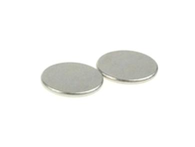 Magnet; cylindrical; N38; 12mm; 1mm; nickel plated; Neodymium