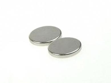 Magnet; cylindrical; N38; 14mm; 2mm; nickel plated; Neodymium