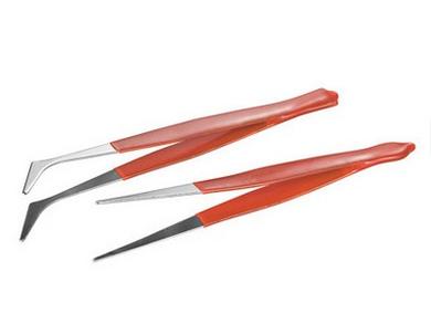 Set of tweezers; PZ02; 120mm; straight; curved; Fixpoint