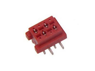 Socket; Micro-Match; MMG-04; 4 ways; 2x2; straight; 1,27mm; tinned; surface mount; 1A; 100V; RoHS