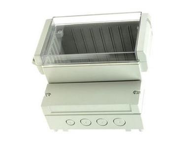 Enclosure; dual-compartment; DC007CUL; ABS; 256mm; 217mm; 132,5mm; IP65; light gray; transparent lid; Gainta; RoHS