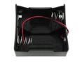 Battery holder; UM-1x2; 2xR20(D); with cable; container; black; R20 D