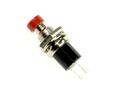 Switch; push button; PBS10CR; ON-(OFF); red; no backlight; solder; 2 positions; 1A; 250V AC; 7mm; 15mm