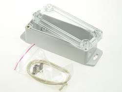 Enclosure; multipurpose; G200CMF; polycarbonate; 90mm; 35mm; 35mm; IP65; light gray; transparent lid; mounting flange; Gainta; RoHS