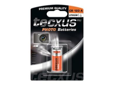 Battery; lithium; CR123A; 3V; 1400mAh; blister; fi 16,5x34mm; TECXUS; CR123A