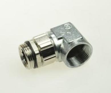 Cable gland; 11EF; nickel-plated brass; natural; PG11; 4÷10,5mm; 18,9mm; with PG type thread; angled; Pflitsch; RoHS