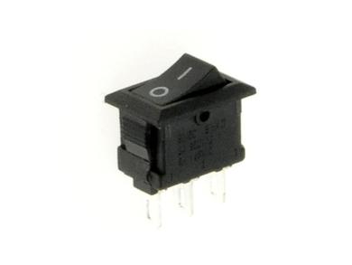 Switch; rocker; RMRS-102; ON-ON; 1 way; black; no backlight; bistable; solder; 9,2x13,6mm; 2 positions; 1A; 250V AC