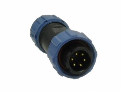 Plug; SP1310/P6I; 6 ways; solder; 0,75mm2; 4-6,5mm; SP13; for cable; IP68; 5A; 125V; Weipu; RoHS