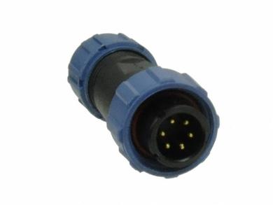 Wtyk; SP1310/P6I-N; 6 torów; lutowany; 0,75mm2; 4-6,5mm; SP13; na przewód; IP68; 5A; 125V; Weipu; RoHS