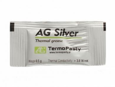 Paste; thermally conductive; Silver/0,5g; 0,5g; paste; sachet; AG Termopasty; 3,8W/mK