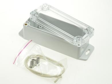 Enclosure; multipurpose; G200CMF; polycarbonate; 90mm; 35mm; 35mm; IP65; light gray; transparent lid; mounting flange; Gainta; RoHS