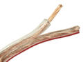 Wire; speaker; TLgYp; 2x0,35mm2; stranded; Cu; transparent; PVC; flat; 50V; 100m spool; Mercor; RoHS