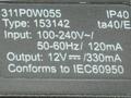 Power Supply; plug; ZSI12V330mA; 12V DC; 330mA; straight 2,1/5,5mm; black