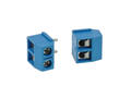 Terminal block; XY301R-2P; AK311; 2 ways; R=5,00mm; 10mm; 16A; 300V; through hole; angled 90°; round hole; cross screw; screw; vertical; 1,5mm2; blue; Xinya; RoHS