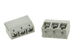 Terminal block; XY301V-3P-G; AK301; 3 ways; R=5,00mm; 10mm; 16A; 300V; through hole; straight; round hole; slot screw; screw; horizontal; 1,5mm2; grey; Xinya; RoHS