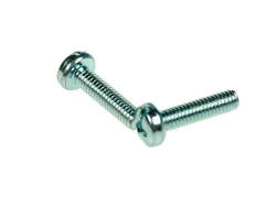 Screw; SKKM2510; M2,5; 10mm; 12mm; spherical; slotted; philips (+); galvanised steel; BN1435