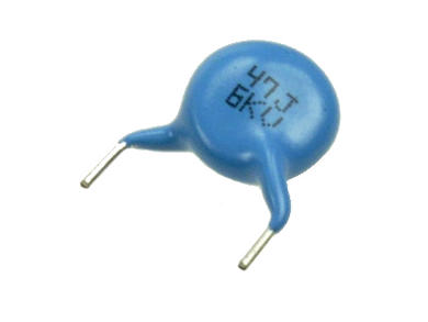 Capacitor; ceramic; 47pF; 6kV; 10mm; through-hole (THT); 5%; bulk; -25...+85°C; CC3JSL470JBSC04; Dongil; RoHS