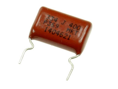 Capacitor; polyester; MKT; 330nF; 400V DC/220V AC; PCMT369; PCMT369FB4334; 5%; 7x13,5x18mm; 15mm; bulk; -55...+105°C; Pilkor; RoHS